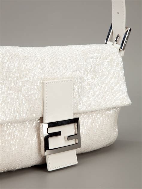 fendi soft trunk baguette|Fendi white baguette bag.